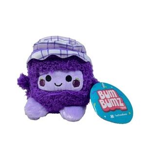 Purple Plush Toy with Cute Face and Fuzzy Texture